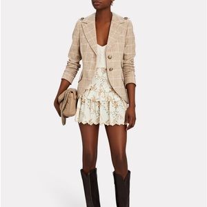 SMYTHE
Equestrian Virgin Wool Blazer heather beige and baby pastel pink check 10